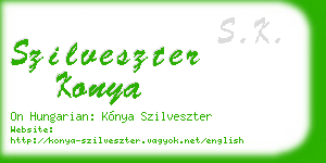 szilveszter konya business card