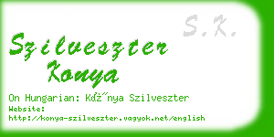 szilveszter konya business card